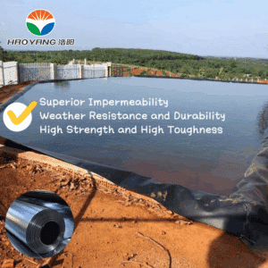 Geomembrana de PEAD de fácil instalación en un proyecto de ingeniería hidráulica
